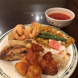 a plate of asian food a plate of asian food
