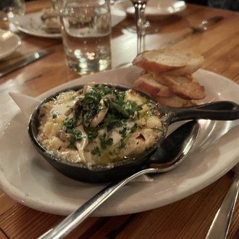The Plimoth - Cauliflower turnip gratinée, pleasant ridge reserve mornay, oyster mushrooms, persillade, crostini - Italian Near Me - Denver, Colorado