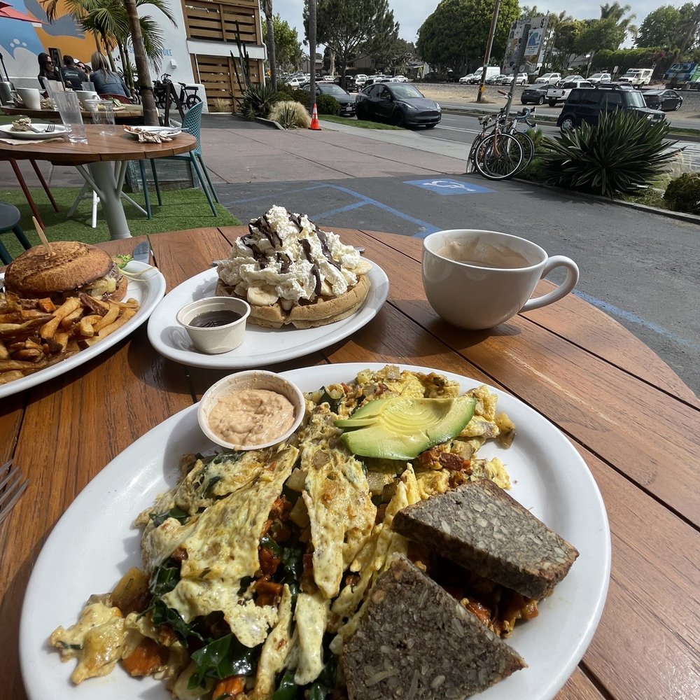 Nectarine Grove - Omelette, burger, waffle gluten free - New American Near Me - Encinitas, California Nectarine Grove - Omelette, burger, waffle gluten free - New American Near Me - Encinitas, California