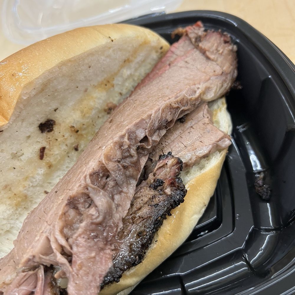 Sliced brisket sandwich Sliced brisket sandwich