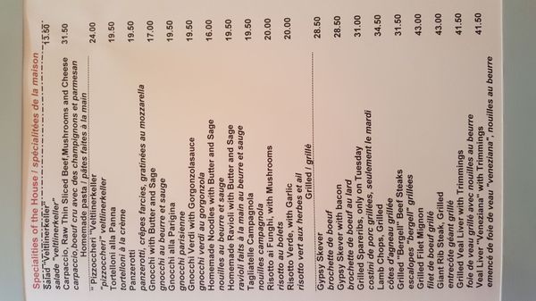 Menu photo 2 restaurant veltlinerkeller St. Moritz, GR Menu photo 2 restaurant veltlinerkeller St. Moritz, GR
