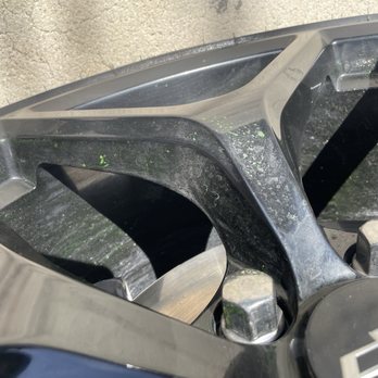 AV Car Wash & Auto Spa - Dude sprays my tires and didnt bother to clean the wheels or even take off his own shotty over spray - Gas Stations Near Me - Palmdale, California