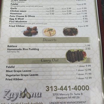 Zaytoona Mediterranean Grill - Menu - Mediterranean Near Me - Dearborn, Michigan