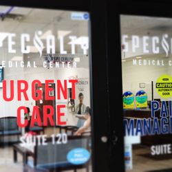 Specialty Urgent Care - Specialty Urgent Care Glass Door Signage