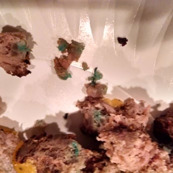 BJ's Restaurant & Brewhouse - More blue/green foreign material inside of meat patty - Pizza Near Me - Cedar Park, Texas BJ's Restaurant & Brewhouse - More blue/green foreign material inside of meat patty - Pizza Near Me - Cedar Park, Texas