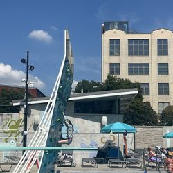 Ziegler Park Pool - Climbing wall