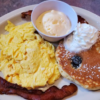 Lake's Pancake House - 2x2x2 with Oreo pancakes. The pancakes had little Oreos and came with ice cream. - Breakfast & Brunch Near Me - Antioch, Illinois