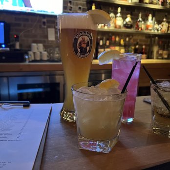 Waypoint Public House - Whiskey sour, blueberry cobbler and 7n7, and some kind of beer... - New American Near Me - Monona, Wisconsin Waypoint Public House - Whiskey sour, blueberry cobbler and 7n7, and some kind of beer... - New American Near Me - Monona, Wisconsin