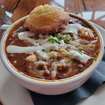 Maple Landing - Cup of burnt ends brisket chili. Delicious! - Barbeque Near Me - Dallas, Texas Maple Landing - Cup of burnt ends brisket chili. Delicious! - Barbeque Near Me - Dallas, Texas
