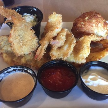 Crabtowne - Seafood Trio - crabcake, whiting fish, and 6 fried shrimps - Seafood Near Me - Glen Burnie, Maryland Crabtowne - Seafood Trio - crabcake, whiting fish, and 6 fried shrimps - Seafood Near Me - Glen Burnie, Maryland