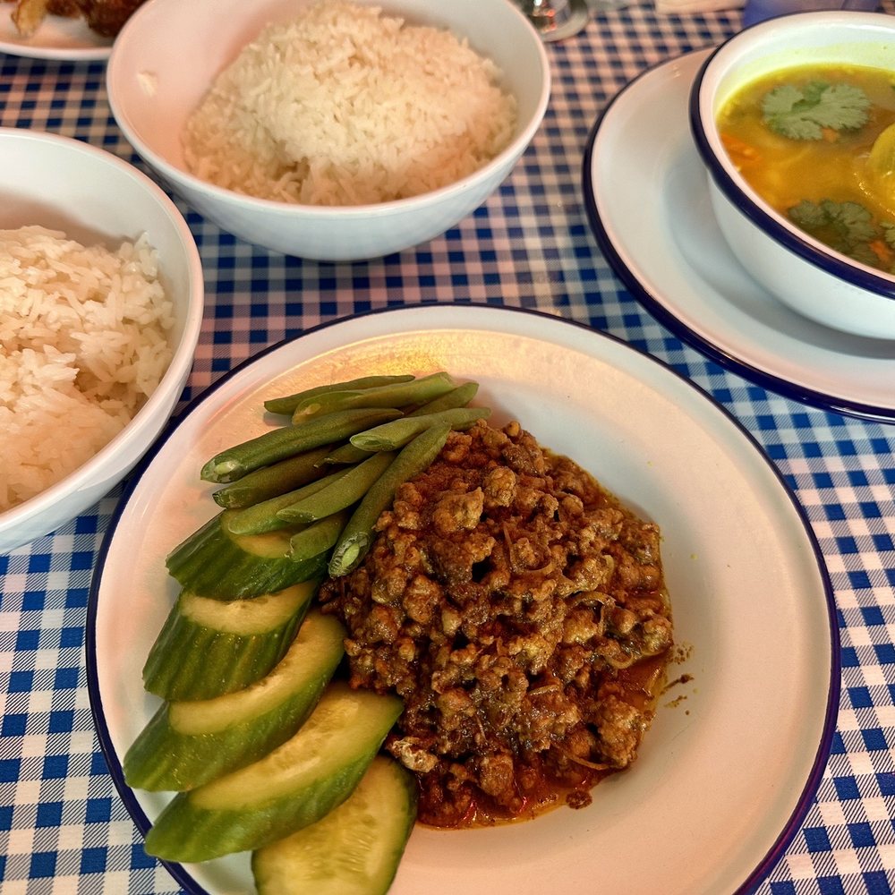 Hat Yai - Kua Gling Ground Pork and Pla Dtom Kha-Min Soup - Thai Near Me - Portland, Oregon