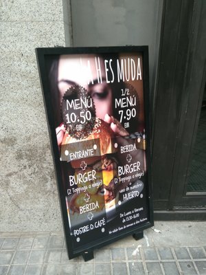Menu photo 4 La H Es Muda Madrid, M