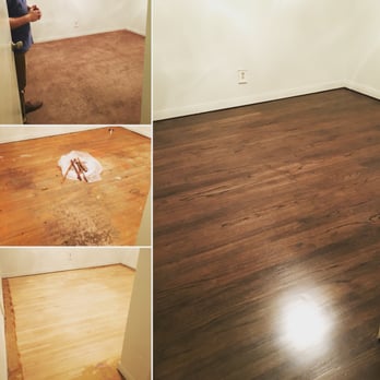 Omar's Hardwood Floors - Carpet, carpet ripped up, sanded and then the finished results - Flooring Near Me Omar's Hardwood Floors - Carpet, carpet ripped up, sanded and then the finished results - Flooring Near Me