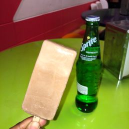 Mexican Chocolate paleta & bottled sprite