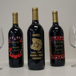 Master Engravers - Engraved Valentine Wine Bottles
