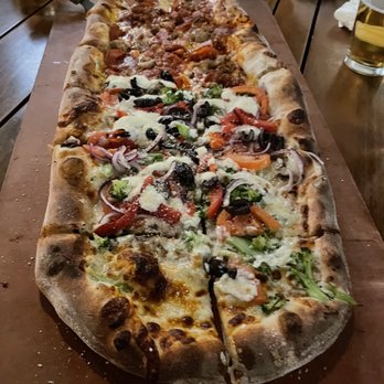 The Cage - Flatbread - half meat lovers & half veggie - Cocktail Bars Near Me - Warrington, Pennsylvania The Cage - Flatbread - half meat lovers & half veggie - Cocktail Bars Near Me - Warrington, Pennsylvania