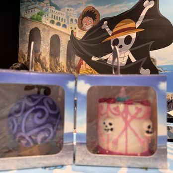 One Piece Cafe - GumGum mousse and Big Mama pink chiffon cake - Themed Cafes Near Me - Las Vegas, Nevada One Piece Cafe - GumGum mousse and Big Mama pink chiffon cake - Themed Cafes Near Me - Las Vegas, Nevada