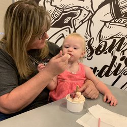 Lolli gives up her first bite