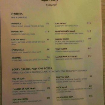 Daek Thai  - Menu - Thai Near Me - Miami, Florida