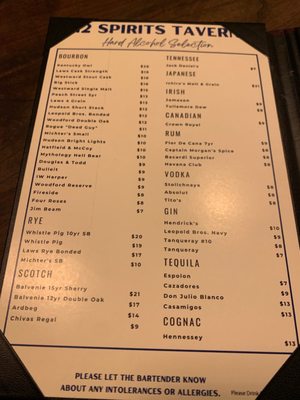 Menu photo 6 12 Spirits Tavern Denver, CO