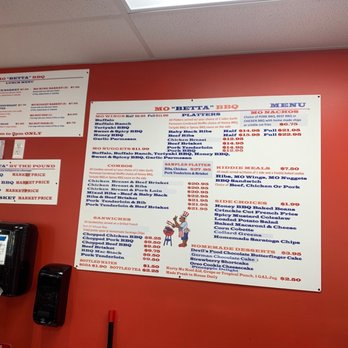 Mo Betta BBQ - Menu options - Barbeque Near Me - Huntington, West Virginia