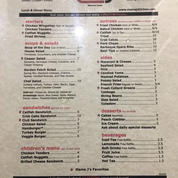 Mama J's Kitchen - Menu - Soul Food Near Me - Richmond, Virginia