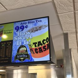 Taco Casa - False advertising, Sign says "all sizes .99 cents" we were told today that any size tea is 99 cents but the cup is extra! Give me a break!