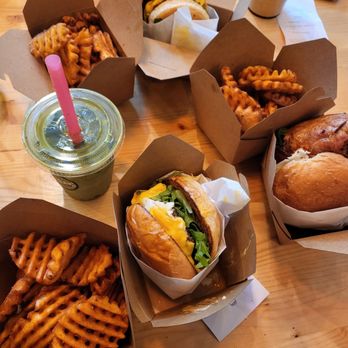 Egghead Sando Cafe - Breakfast burger and matcha strawberry boba. - Breakfast & Brunch Near Me - San Jose, California