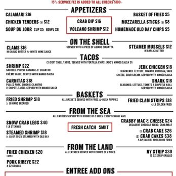 Jonah and the Whale - Menu - Seafood Near Me - Ocean City, Maryland