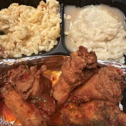 Aunt Marys Kitchen & Violettas Event Space - Mac n cheese wings Mashed potatoes