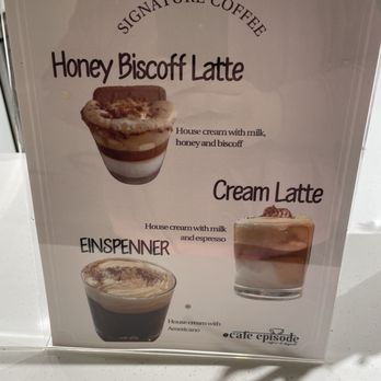 Cafe Episode - Specialty coffee menu - Cafes Near Me - Vancouver, British Columbia
