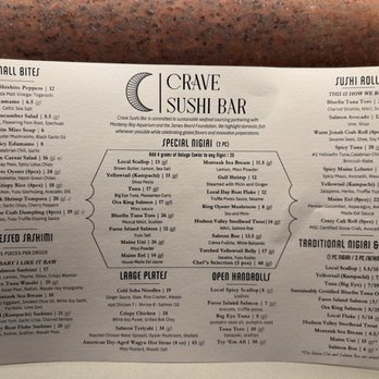 Crave Sushi Bar - Food menu - Japanese Near Me - New York, New York Crave Sushi Bar - Food menu - Japanese Near Me - New York, New York