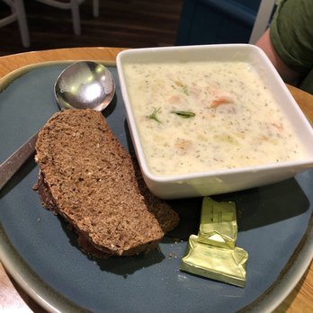 O'Reilly's Bar & kitchen - Amazing seafood chowder in a creamy dill sauce with brown bread. - Irish Near Me - Galway, G O'Reilly's Bar & kitchen - Amazing seafood chowder in a creamy dill sauce with brown bread. - Irish Near Me - Galway, G