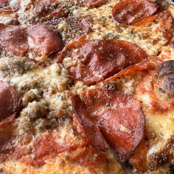 Flatbread Company - Pepperoni and sausage - Pizza Near Me - Portland, Maine Flatbread Company - Pepperoni and sausage - Pizza Near Me - Portland, Maine