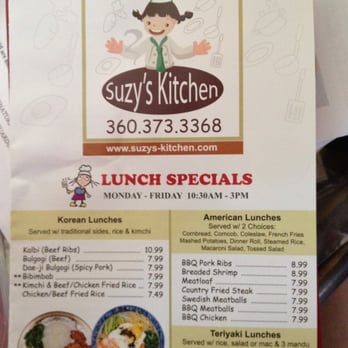 Suzy's Kitchen - Menu - Korean Near Me - Bremerton, Washington