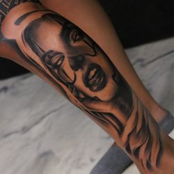 True Tattoo Studio - Leg piece by @josephpassion_