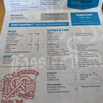 Fassler Hall - Menu - German Near Me - Tulsa, Oklahoma