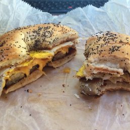 Banger. Two eggs, two sausage, and cheddar cheese.  Yuummm!