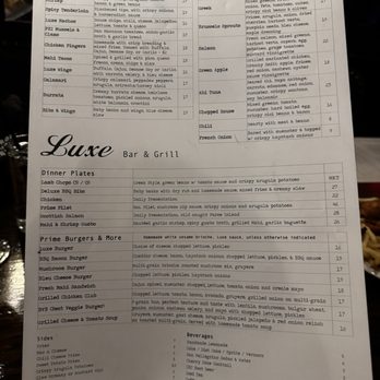 Luxe Bar & Grill - Menu - Pubs Near Me - Grosse Pointe Farms, Michigan