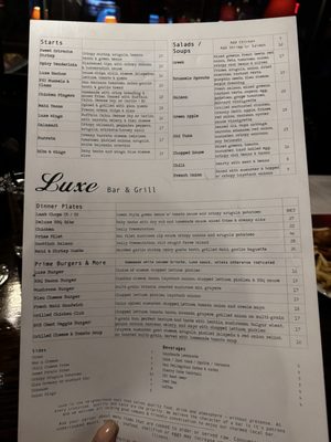 Menu photo 2 Luxe Bar & Grill Grosse Pointe Farms, MI