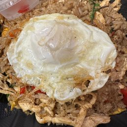 Thai Basil Chicken Over Steam Rice