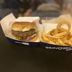 Culver's - The Culver 's Deluxe, Crinkle Cut Fries, Onion Rings