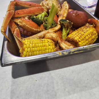 Ocean Blue - Just some of tge yummy food, very generous portions! Super fresh! - Seafood Near Me - Bartlett, Tennessee