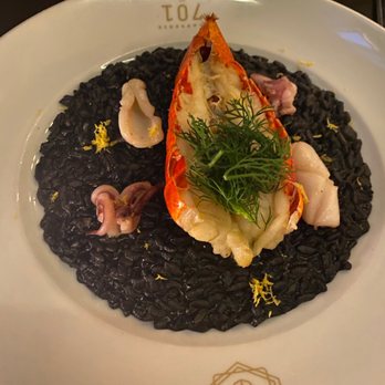 Brasserie 701 - Lobster squid ink risotto - Brasseries Near Me - Montreal, Quebec Brasserie 701 - Lobster squid ink risotto - Brasseries Near Me - Montreal, Quebec