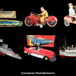 Bergin Mark - MB Toys has Antique / Vintage Toys made by European Manufactures – Tin Cars, Boats, Planes, Zeppelins (Air Ships), Motorcycles and more!