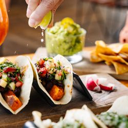 The Roof at The Durham - Braised Sweet Potato Tacos