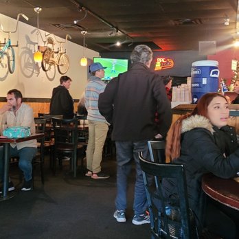 Idyllwild Pizza - Interior,  very dark inside - Pizza Near Me - Idyllwild, California