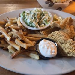 Karl's Catfish (2pc) Plate with Fries & Cole Slaw