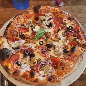 Pyra Pizzeria - The Warrior pizza. I believe an ommage to the high school nickname. - Pizza Near Me - Norwalk, Iowa Pyra Pizzeria - The Warrior pizza. I believe an ommage to the high school nickname. - Pizza Near Me - Norwalk, Iowa
