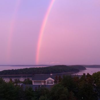 Atlantic Eyrie Lodge - Double rainbow from balcony - Hotels Near Me - Bar Harbor, Maine Atlantic Eyrie Lodge - Double rainbow from balcony - Hotels Near Me - Bar Harbor, Maine